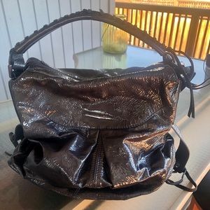 Francesco Biasia Beautiful Navy Blue paten leather